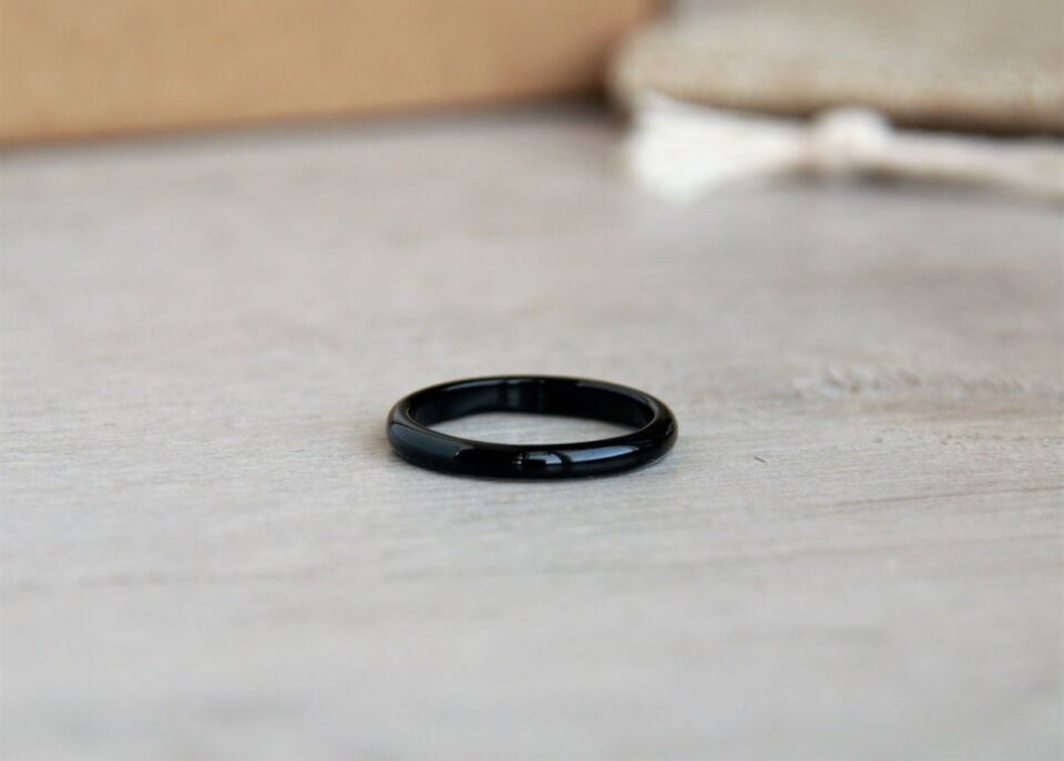 Халка, пръстен черен оникс